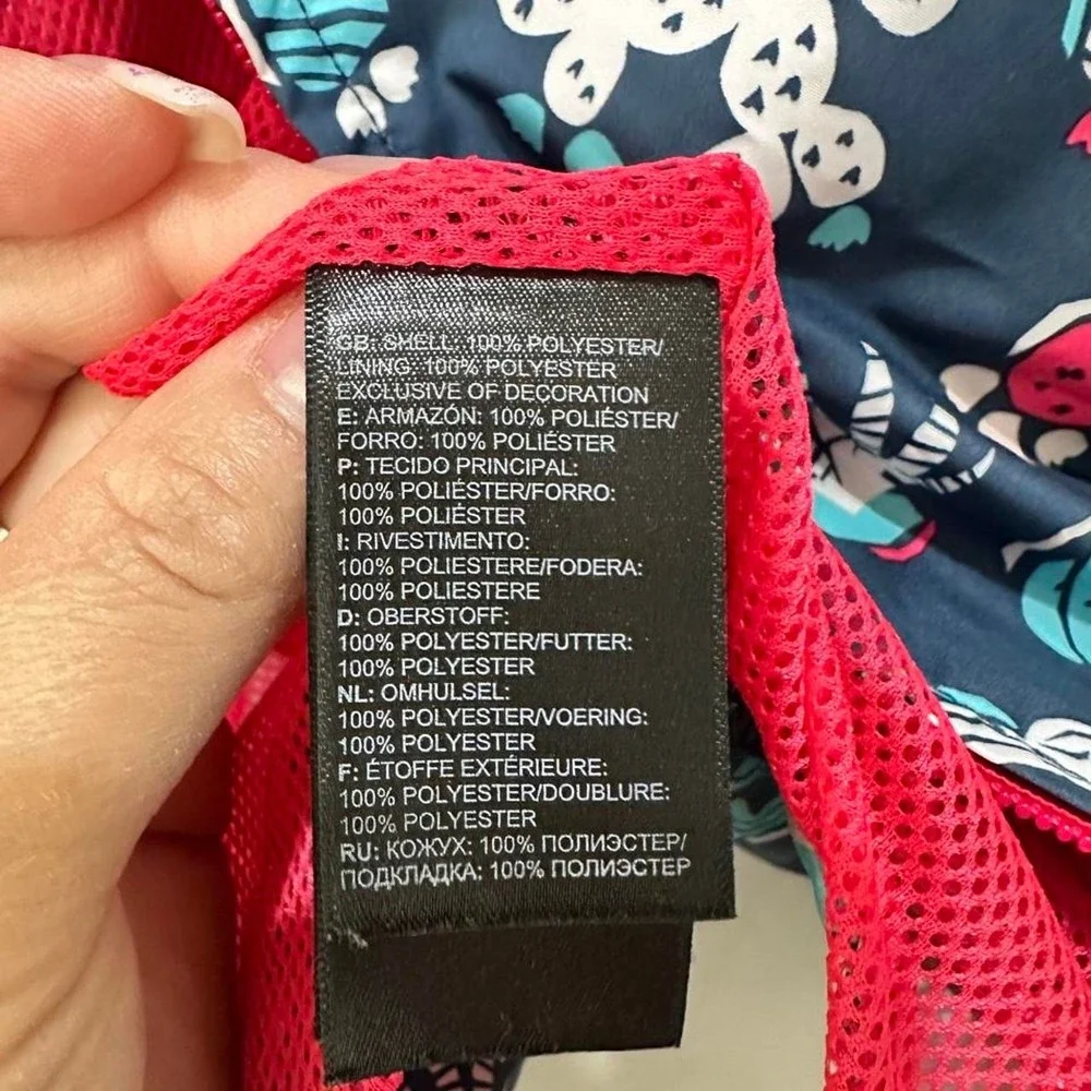 The North Face Toddler Girl Size 6 Full Zip Windbreaker Jacket Cactus Print